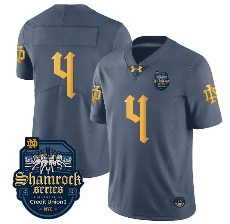Jeremiyah Love Jersey #4 With Name Notre Dame Fighting Irish 2024 Shamrock Series Uniform College Football 8 Jeremiyah Love Jersey #4 With Name Notre Dame Fighting Irish 2024 Shamrock Series Uniform College Football