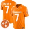 Joe Milton III Jersey #7 Tennessee Volunteers Vapor Limited College Football Orange