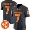 Joe Milton III Jersey #7 Tennessee Volunteers Vapor Limited College Football Smoke Grey