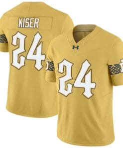 Jack Kiser Jersey #24 Notre Dame Fighting Irish 2024 Vapor Limited College Football Gold