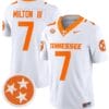 Joe Milton III Jersey #7 Tennessee Volunteers Vapor Limited College Football White 4 Joe Milton III Jersey #7 Tennessee Volunteers Vapor Limited College Football White