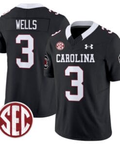 Juice Wells Jersey #3 South Carolina Gamecocks Football 1980 Throwback Vapor Limited Black