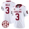 Juice Wells Jersey #3 South Carolina Gamecocks Football 1980 Throwback Vapor Limited White
