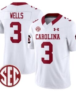 Juice Wells Jersey #3 South Carolina Gamecocks Football 1980 Throwback Vapor Limited White