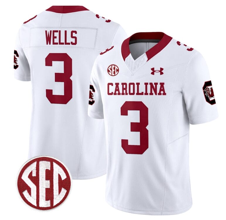Juice Wells Jersey #3 South Carolina Gamecocks Football 1980 Throwback Vapor Limited White 8 Juice Wells Jersey #3 South Carolina Gamecocks Football 1980 Throwback Vapor Limited White