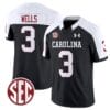Juice Wells Jersey #3 South Carolina Gamecocks Football 1980 Throwback Vapor Limited SEC Patch Black Alternate 5 Juice Wells Jersey #3 South Carolina Gamecocks Football 1980 Throwback Vapor Limited SEC Patch Black Alternate