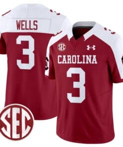 Juice Wells Jersey #3 South Carolina Gamecocks Football 1980 Throwback Vapor Limited Garnet Alternate