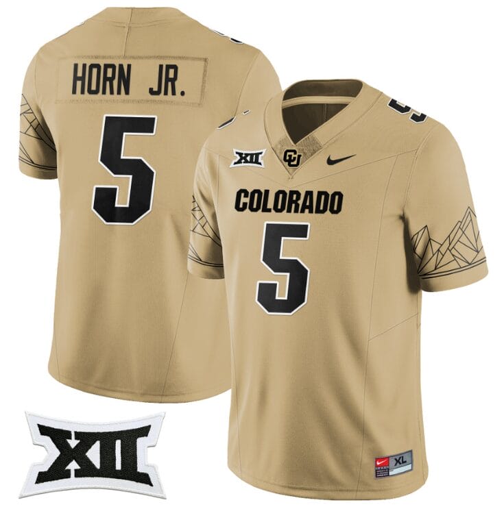 Jimmy Horn Jr Jersey #5 Colorado Buffaloes 2024 Vapor Limited NCAA Football Gold