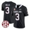 Juice Wells Jersey #3 South Carolina Gamecocks Football 1980 Throwback Vapor Limited SEC Patch Black 5 Juice Wells Jersey #3 South Carolina Gamecocks Football 1980 Throwback Vapor Limited SEC Patch Black