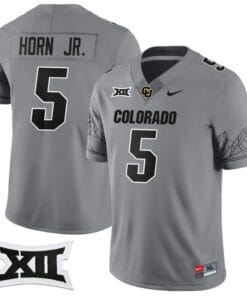 Jimmy Horn Jr Jersey #5 Colorado Buffaloes 2024 Vapor Limited NCAA Football Gray