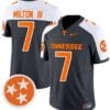 Joe Milton III Jersey #7 Tennessee Volunteers Vapor Limited College Football Grey Alternate