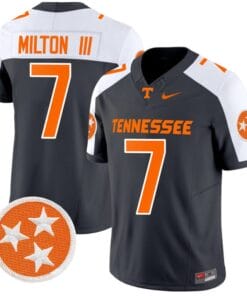 Joe Milton III Jersey #7 Tennessee Volunteers Vapor Limited College Football Grey Alternate