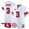 Jalil Farooq Jersey #3 Oklahoma Sooners Football Throwback Vapor Limited Stitched White