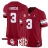 Jalil Farooq Jersey #3 Oklahoma Sooners Football Throwback Vapor Limited Stitched Crimson