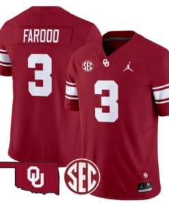 Jalil Farooq Jersey #3 Oklahoma Sooners Football Throwback Vapor Limited Stitched Crimson