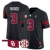 Jalil Farooq Jersey #3 Oklahoma Sooners Football Throwback Vapor Limited Stitched Black