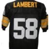 Jack Lambert Jersey Pittsburgh Steelers Custom Throwback Football Black