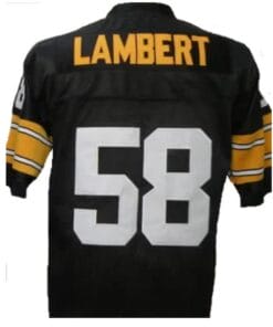 Jack Lambert Jersey Pittsburgh Steelers Custom Throwback Football Black