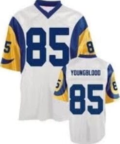 Jack Youngblood Jersey Los Angeles Rams Custom Throwback Football White