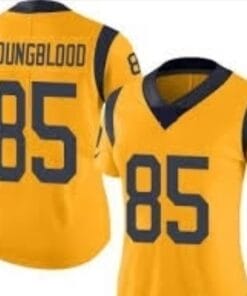 Jack Youngblood Jersey Los Angeles Rams Custom Throwback Football Yellow