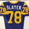 Jackie Slater Jersey Los Angeles Rams Custom Throwback Football Blue