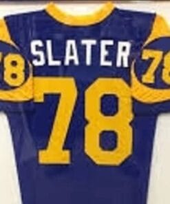 Jackie Slater Jersey Los Angeles Rams Custom Throwback Football Blue