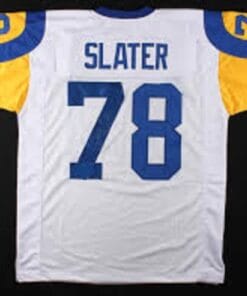 Jackie Slater Jersey Los Angeles Rams Custom Throwback Football White