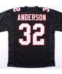 Jamal Anderson Jersey Atlanta Falcons Custom Throwback Football Black
