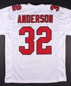 Jamal Anderson Jersey Atlanta Falcons Custom Throwback Football White