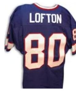 James Lofton Jersey Buffalo Bills Custom Throwback Football Blue
