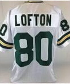 James Lofton Jersey Green Bay Packers Custom Throwback Football White