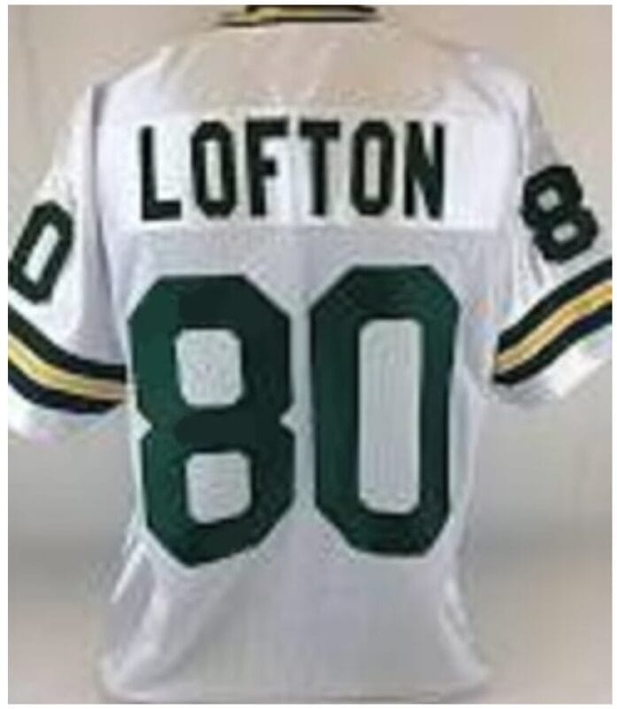 James Lofton Jersey Green Bay Packers Custom Throwback Football White