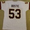Jeff Bostic Jersey Washington Redskins Custom Throwback Football White