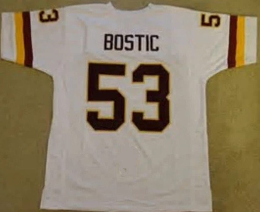 Jeff Bostic Jersey Washington Redskins Custom Throwback Football White 8 Jeff Bostic Jersey Washington Redskins Custom Throwback Football White