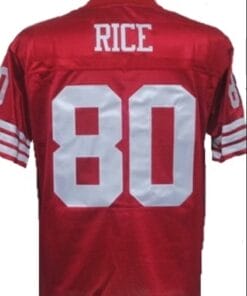 Jerry Rice Jersey San Francisco 49ers Custom Throwback Football Red