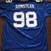 Jessie Armstead Jersey New York Giants Custom Throwback Football Blue White Trim