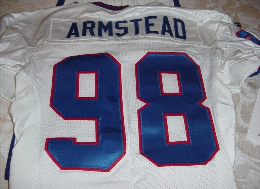 Jessie Armstead Jersey New York Giants Custom Throwback Football White
