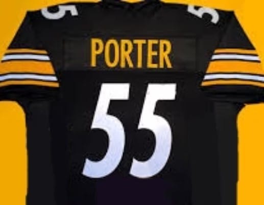 Joey Porter Jersey Pittsburgh Steelers Custom Throwback Football Black 6 Joey Porter Jersey Pittsburgh Steelers Custom Throwback Football Black