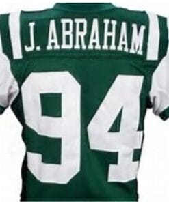 John Abraham Jersey New York Jets Custom Throwback Football White Green