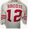 John Brodie Jersey San Francisco 49ers Custom Throwback Football White