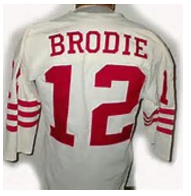 John Brodie Jersey San Francisco 49ers Custom Throwback Football White 8 John Brodie Jersey San Francisco 49ers Custom Throwback Football White