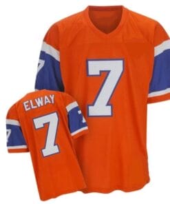John Elway Jersey Denver Broncos Custom Throwback Football Orange