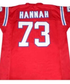 John Hannah Jersey New England Patriots Custom Throwback Football Red