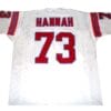 John Hannah Jersey New England Patriots Custom Throwback Football White