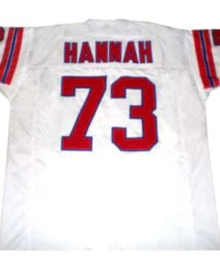 John Hannah Jersey New England Patriots Custom Throwback Football White