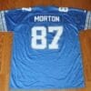 Johnnie Morton Jersey Detroit Lions Custom Throwback Football Blue