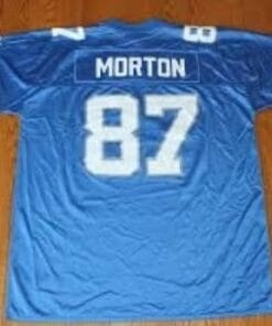Johnnie Morton Jersey Detroit Lions Custom Throwback Football Blue