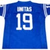 Johnny Unitas Jersey Baltimore Colts Custom Throwback Football Blue