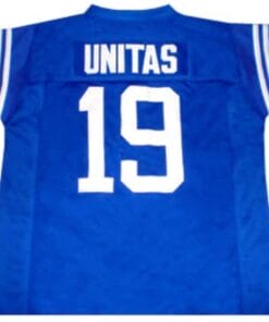 Johnny Unitas Jersey Baltimore Colts Custom Throwback Football Blue
