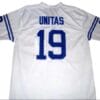 Johnny Unitas Jersey Baltimore Colts Custom Throwback Football White